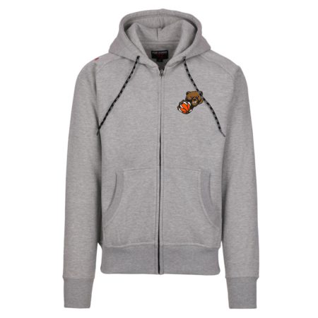 Bären Kapuzenjacke Zip-Hoody grau