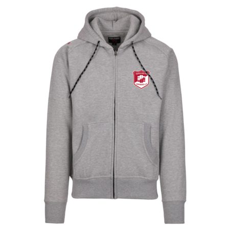 TB Lengede Kapuzenjacke Zip-Hoody grau Front