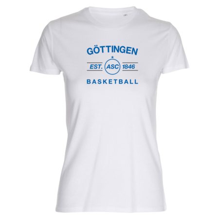 ASC Göttingen EST 1846 Basketball Lady Fitted Shirt weiß