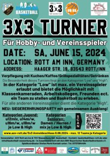 3×3 BBV Turnier in Rott am Inn zusammen mit dem TSV Wasserburg