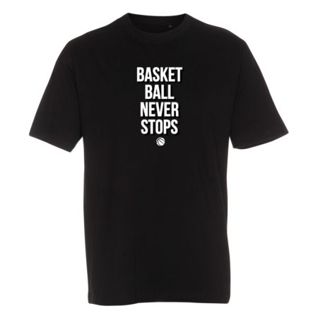 Basketball Never Stops T-Shirt schwarz